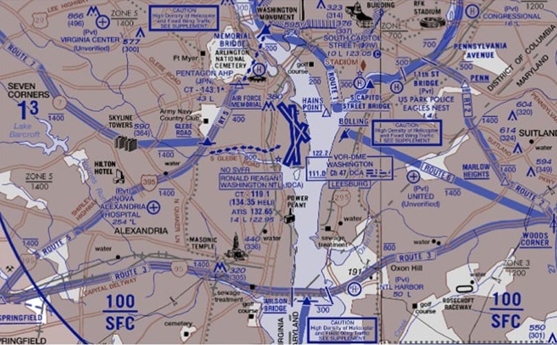 DCA Helicopter Routes-2-Post-Incident Helicopter Routes